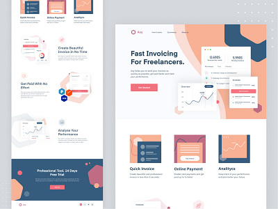 Landing Page Design Exploration business dashboard dashboard ui design designer freelancer invoice landing landingpage madeinwebflow ui ui ux web web design webapp webflow webflowsass website website design