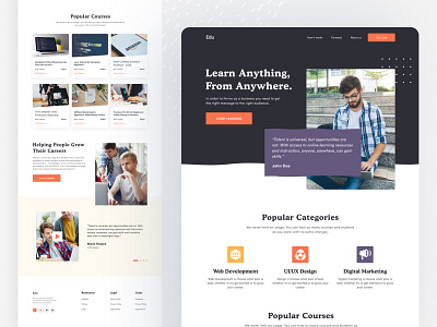 Online Learning Platform Design Concept