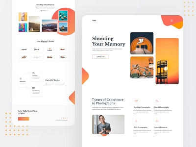 Photography Landing Page Concept