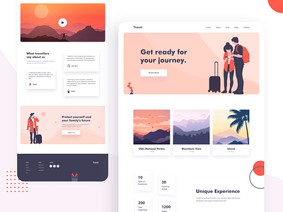 Travel Landing Page Concept agency branding design developer landing landingpage tour tourism tourist tourists travel travel agency traveling travelling ui ui ux web web design website