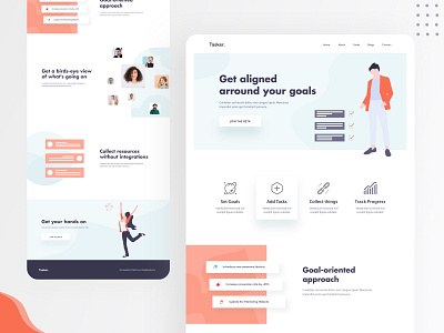 Task - Landing Page Concept app app landing page business design designer developer illustration landing landing page concept landingpage platform redesign ui ui ux web web design website