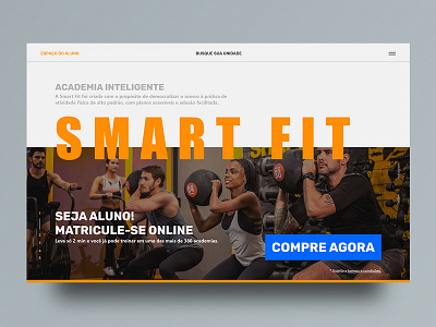 Conceito para o site da Smart Fit (estudo)