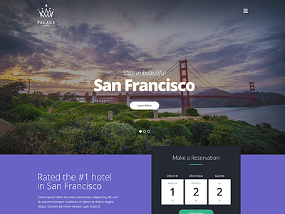 Hotel Exploration booking flat homepage hotel landing layout reservation reserve travel ui