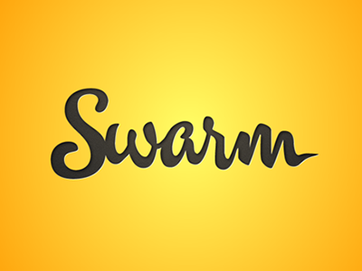 Swarm app logo app bee cursive iphone logo script swarm