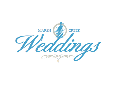 Marsh Creek Weddings bird logo marriage script wedding
