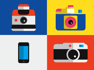 Icons of Photography camera flat gopro holga icon iphone leica lomo minimalist polaroid poster zenith