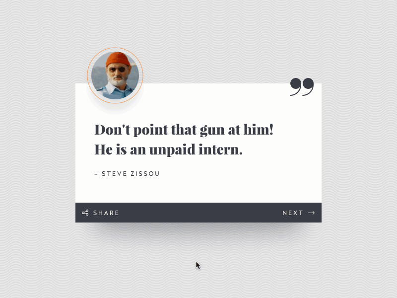 Day 010 / Social Share 009 animation dailyui modal motion quote share social zissou