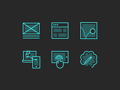 Skills Icons 64px icons interaction line motion prototyping skills ui ux vector