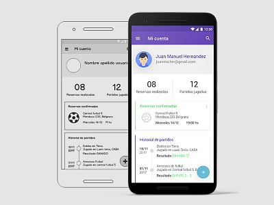 Mi cuenta account app design ui ux wireframe