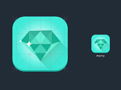 Marry Icon big clean design flat icon ios8 marry palette style ui yummy