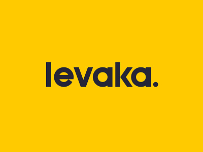 Levaka Logotype branding identity mark clever smart creative geometric social monogram levaka logo logotype plogged simple symbol lettering typography wordmark yellow dark blue