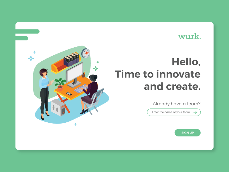 Wurk. Log In by Shakira Yanti on Dribbble