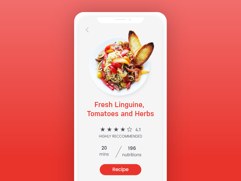Recipe App Concept recipe concept food concept food ui recipe ui food app recipe app