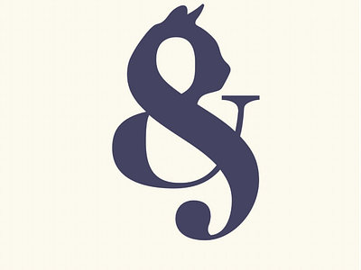Ampersand Cat Logo ampersand cat cute kitty logo minimalist simple typographic typography