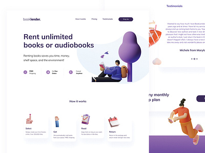 Book Lender Landing Page