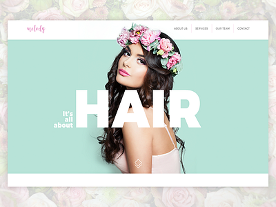 Hair Salon Website Banner beauty salon graphic design hair salon landing page website website design