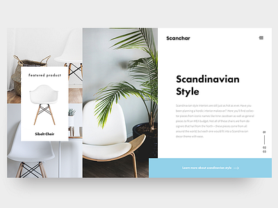 Clean Website Header #2 clean design minimal scandinavian scandinavian design website website design