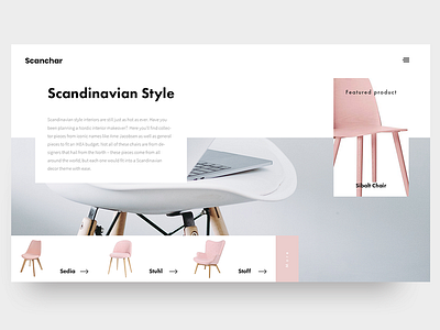 Clean Website Header #3 clean header minimal scandinavian scandinavian design slider web header web slider website website design