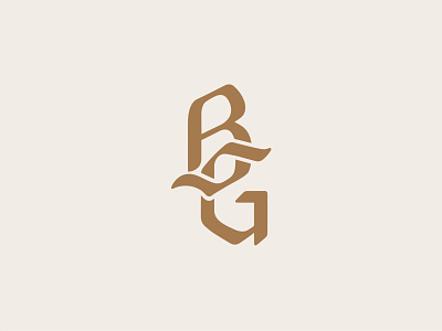 BG Monogram Logo bg blackletter calligraphy logo monogram monogram logo type wedding