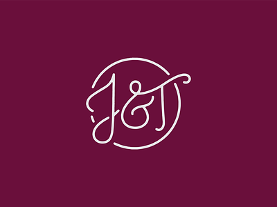 J & T Logo branding design icon identity illustration lettering logo minimal monogram script type typography vector wedding wedding logo