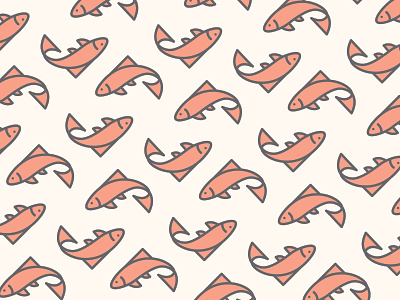 Fish Pattern branding design identity illustration vector