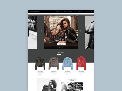 Homepage Concept ecommerce fashion landing page ui ux webdesign website website design