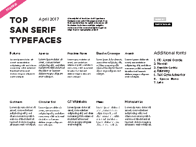 Desktop poster of top san serif typefaces