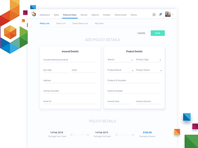 Web app dashboard form interface ui ux web app