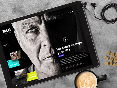 TRUE - web magazine clean interface minimal ui unique ux web web design website