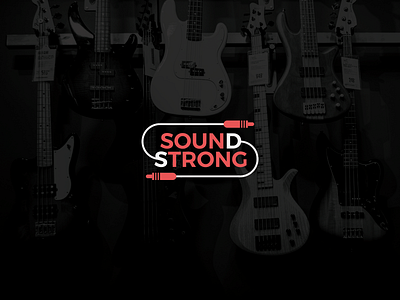 SoundStrong brand clean design flat logo logodesign modern music shot sound video