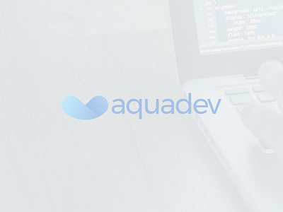 aquadev abstract brand branding clean coding development logo modern symbol