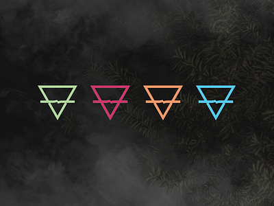 Logo Project Tease air clean logo modern shot smoke symbol triangle vape wavy