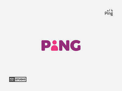 Ping | ThirtyLogos#4 challenge inspiration logo modern negative simple space typography