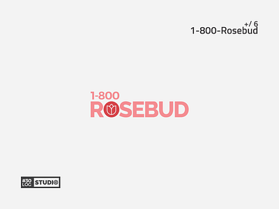 1-800-Rosebud | ThirtyLogos#6 challenge inspiration logo modern negative simple space typography