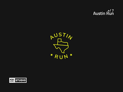 Austin Run | ThirtyLogos#7 challenge inspiration logo modern negative simple space thirtylogos typography