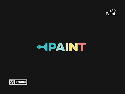 Paint | ThirtyLogos#9 challenge inspiration logo media modern negative photos simple social space typography