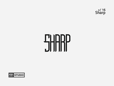 Sharp | ThirtyLogos#16 challenge inspiration logo modern negative simple space typography