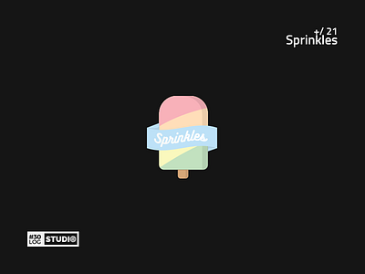 Sprinkles | ThirtyLogos#21 challenge icecream illustration inspiration logo modern negative simple space typography