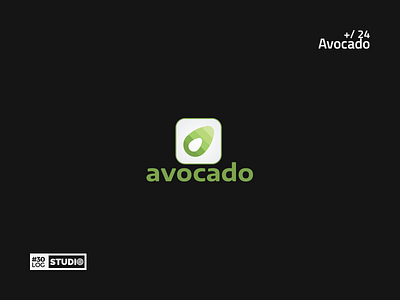 Avocado | ThirtyLogos#24 avocado challenge food inspiration logo modern negative shop simple space typography