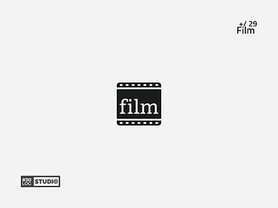 Film | ThirtyLogos#29 challenge cinema film inspiration logo modern movie negative simple space typography