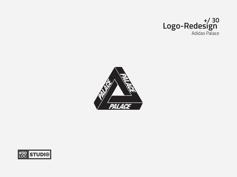 PALACE | ThirtyLogos#30 adidas challenge clothing inspiration logo modern negative redesign simple space typography