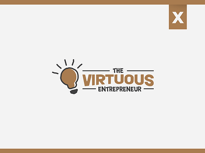 The Virtuous Entrepreneur challenge inspiration logo modern negative simple space typography