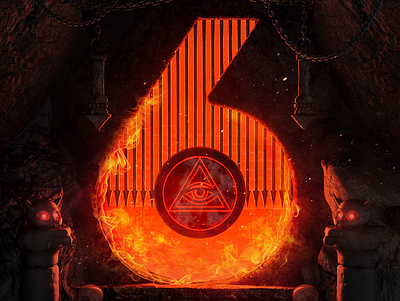 6 is for 666 36days 36daysoftype 36daysoftype08 3d 3d art 666 c4d cgi cinema4d cursed illustration nft nftart redshift redshift3d render type daily type design typeface typogrpahy