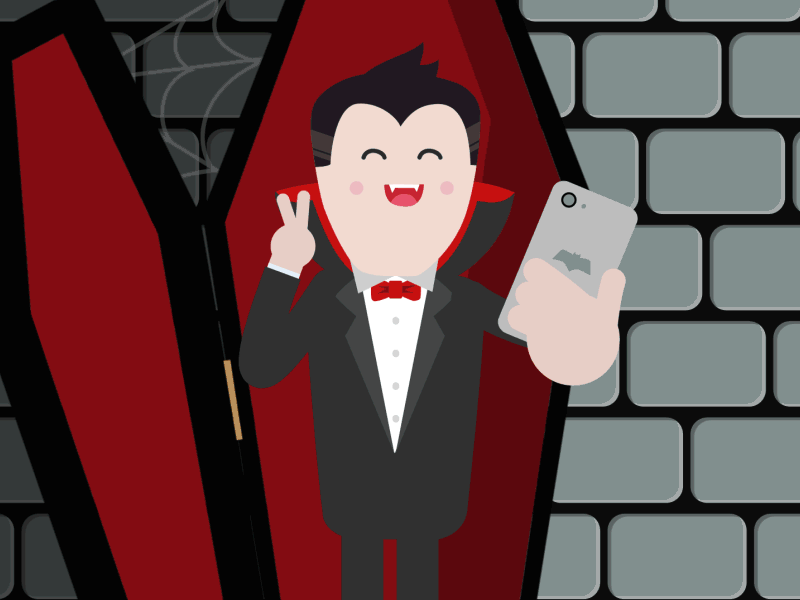 Dracula Selfie animation mograph motion graphics