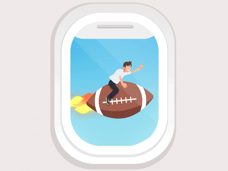 Game day, baby! 🏈 animation character design football mograph motion graphics sports superbowl