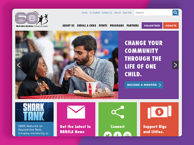 Big Brothers Big Sisters | Website app clean desktop flat iphone layout minimal timeline ui ux web website