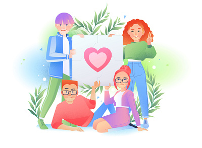 together we are team art design flat illustration illustration vector