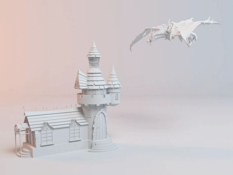 Dragon the air animaiton c4d cinema4d flat fly gif gifs modeling motion motiongraphic