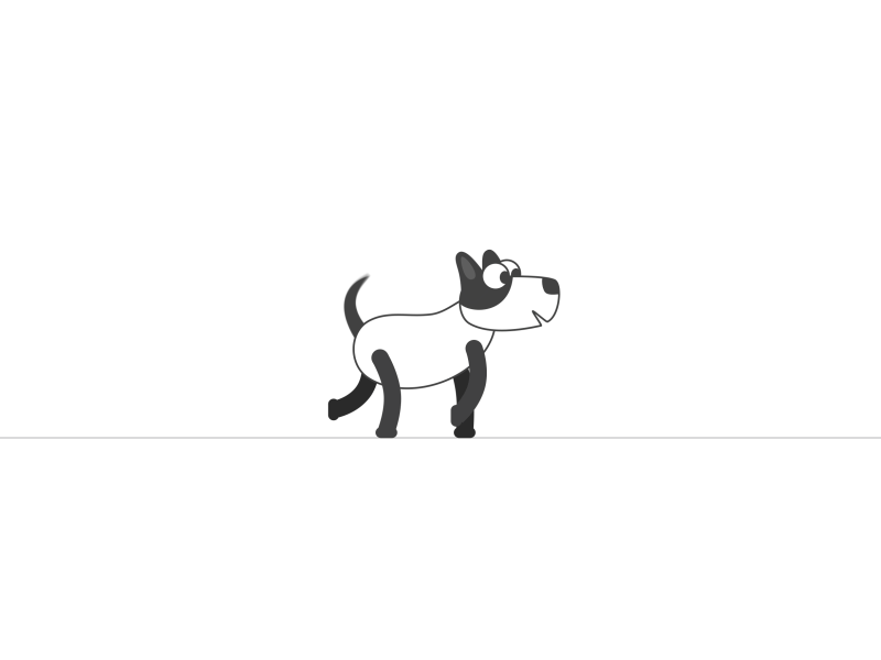 Dog cycle 2d after effects animal cycle dog fun loop motion pet realistic walk