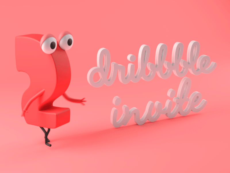 Dribbble Invite 4d character cinema4d cycle dribbble invitation invite motion walk